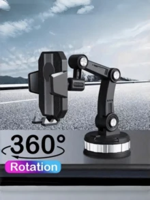 360度旋转手机支架 - 采用ABS材质，配有可调节臂和夹式仪表盘支架，适用于轿车、卡车和工程车辆。 - A - 查看 12