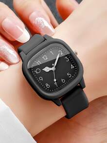 New Fashionable Minimalist Elegant Square Petite Quartz Watch, Best Gift Choice For Women, Mother's Day - Multicolor - View 4