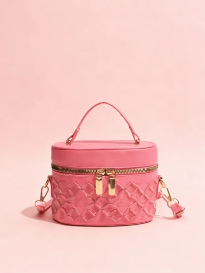 Fashionable Quilted Women's Handbag, Spring Camera Bag, Women's Shoulder Bag, Casual Bucket Bag, High-Quality Women's Bag, Suitable For Daily Commute, Shopping, Photography, And Holiday Gifts For Girlfriend