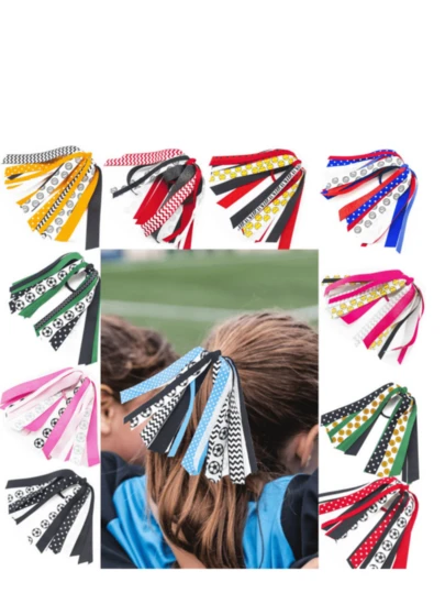 2 piezas Accesorios para el cabello de animadora, lazos para el cabello, scrunchies de cinta para animación deportiva