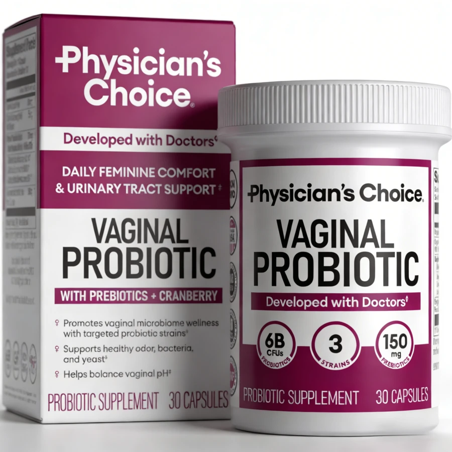 Physician's CHOICE Probiotics For Women - PH Balance, Odor Control, Yeast Balance, Flora & Feminine Health - 6B With Organic Prebiotics And Cranberry Extract - 30 CT - 1件 - 查看 1