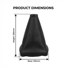CARSUN Stitched Leather Gear Shift Knob Cover, High-End Quality Precise Fit, Non-Slip Wear-Resistant Protective Sleeve, Car Interior Modification Accessory, Universal Fit For Manual & Automatic Transmission Gear Shift, Scratch & Sweat Resistant Gear Shift Protector, Durable And Easy To Clean Gear Shift Cover - A - View 8