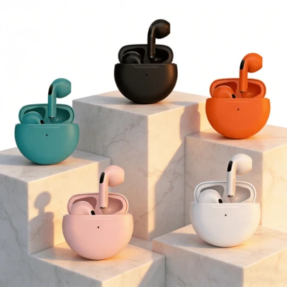 ワイヤレスイヤホン 半挿入型 Bluetooth ヘッドホン マイク付き スマートタッチコントロール ランニング スポーツ 音楽 日常使い