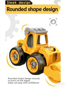 Juego de vehículos de ingeniería para ensamblar y desarmar para niños, rompecabezas de atornillado y ensamblaje de modelos de vehículos de simulación de ingeniería, adecuado para niños y niñas de 3 a 12 años, regalo creativo y de cumpleaños (estilo de accesorios aleatorio) - Multicolor - Ver 9