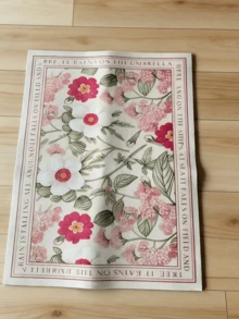 Floral Bath Mat, Non-Slip Bath Mat, Bathroom Mat, Quick Absorbent, Fast Drying, Non-Slip Absorbent Quick Dry, Floral Design, Black And White Camellia Bathroom Mat, Soft Absorbent Mat - Non-Slip Bath Mat, Bathroom Mat, Quick Absorbent, Fast Drying, Non-Slip Absorbent Quick Dry, Non-Slip, Absorbent Suitable For Kitchen And Bathroom Entrance Mat, Home Bathroom Entrance Absorbent Mat - Multicolor - View 3