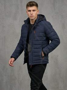 Men's Thermal Nylon Lined Bobojaco Jacket With Removable Hood - 墨綠色 - 查看 5