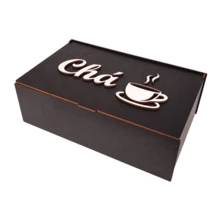 Caixa de Chá Preto - Preto - Visão 6