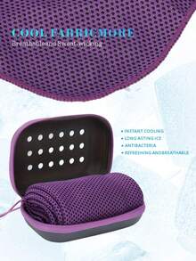 Box Packed Quick Drying Sports Towel, Unisex, Portable Outdoor Cooling Towel, Machine Washable, Suitable For Camping, Yoga, Running, Hiking, Gym And Travel. Camping Essential, Provides Instant Cooling, Travel Cooling Towel, Cooling Gym Towel, Absorbent Towel, Fast Cooling Ice Silk Towel, Cooling Running Towel, Packaged In A Box. - Multicolor - View 7