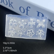 1PC/2pcs Flower Charms Silicone Nail Molds 3D Gel Nail Art Mold For DIY Nails Charms Flower Silicone Mold Lilies Cherry Blossoms Nail Stencils Floral Decor Molds Nails Design Flowers Manicure Carved Mould - Clear - View 9