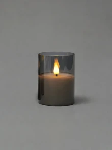 1/2/3 Pcs LED Flameless Candles, Flickering LED Pillar Candles, Upgraded Water Drop Wick, Battery Powered Electronic Candles (Batteries Not Included), With/Without Remote Control, Suitable For Dining Table Centerpiece, Wedding, Garden, Holiday Party, Fireplace, Home Decor (Gray, 3" X 4" 5" 6") - Grey - View 13