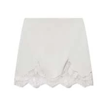 Mellowy Spring/Summer New European And American Fashion High Waist Sexy Lace Patchwork Bodycon Mini Skirt - Champagne - View 4