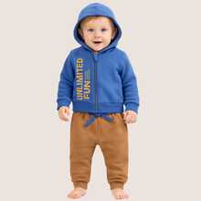 1 Set Of Fleece Tracksuit For Children, Sizes P To 3, Boys, Baby, Winter Clothes, Cold Weather - 霧霾藍 - 查看 12