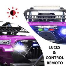 Joykoo Camioneta Montable Electrica para Niños Control Remoto 12v - Morado - Ver 2