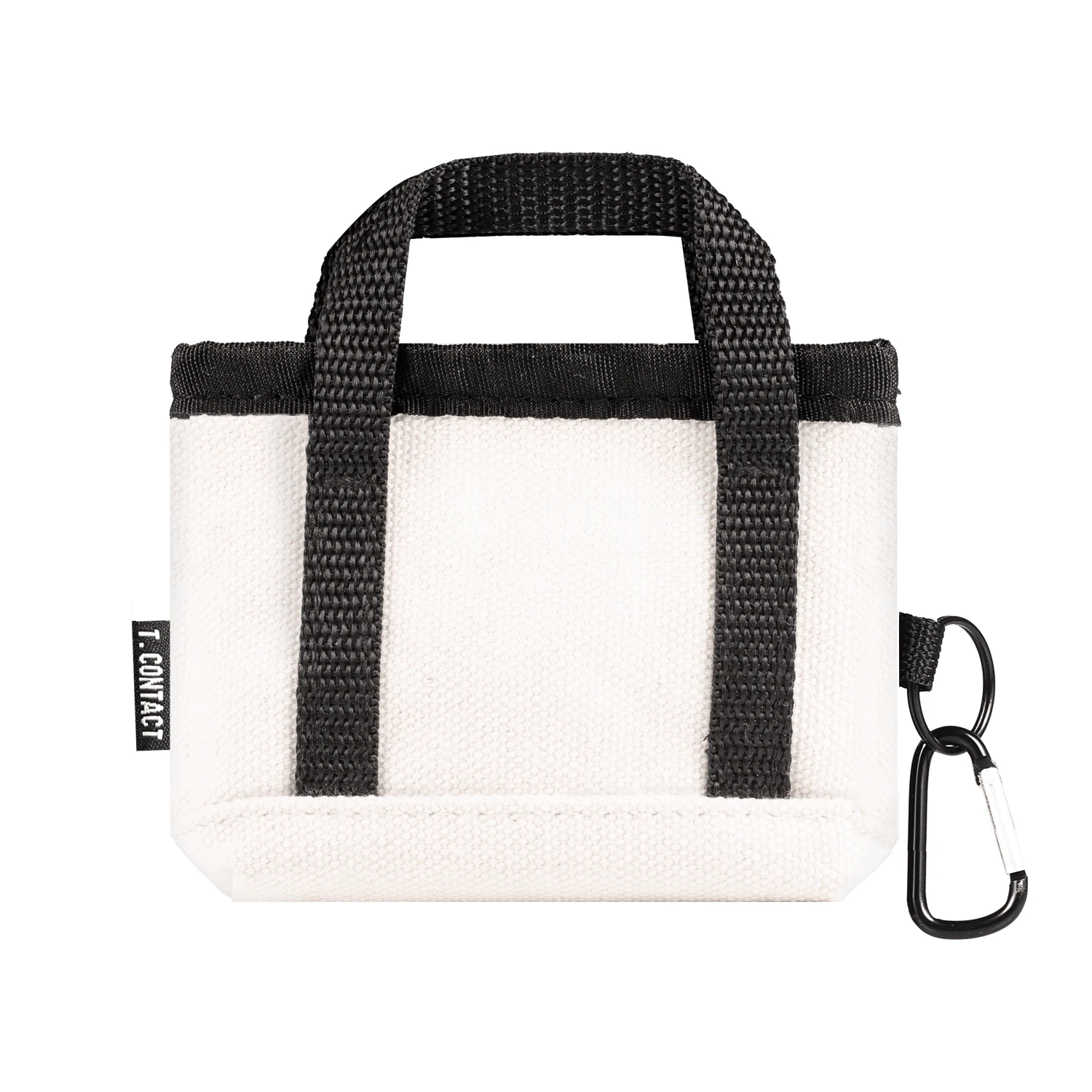 Mini bolso de mano, monedero, mini bolso de mano, estuche para auriculares, portacards, llavero, con gancho, con llavero - Blanco - Ver 1