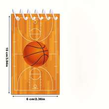 4本篮球主题迷你笔记本，螺旋装订，可撕页 | 理想的生日礼物和日常使用，体育迷专属，翻页设计，螺旋装订笔记本 - 彩色 - 查看 5