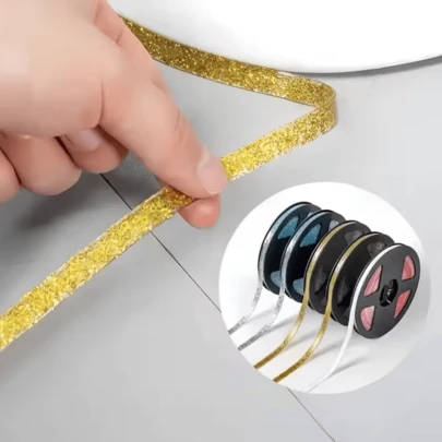 1pc 6m/6m Self-Adhesive Decorative Caulk Strip, Ceiling Crack Filler Trim, Caulk Filler Tape Suitable For Kitchen, Living Room, Bathroom