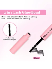 560pcs Cluster False Eyelashes Set, Thick Curled Eyelash Extension Tool Kit, 9-16mm Mixed Length, DIY Eyelash Extension Set, Soft Individual False Lashes, Create Natural Makeup Look, Easy DIY Long-Lasting Lash Glue Sealing, DIY Eyelash Tweezers, False Eyelashes - Black - View 8