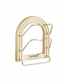 Kitchen Pot Lid Rack, Strong Suction Cup Countertop Lid Holder, Double-Layer Pot Lid & Utensil Storage Organizer - Multicolor - View 11