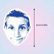 Vintage Blue Halftone Boy Portrait Sticker, American Retro Style Computer & Phone Decorative Decal, Waterproof Vinyl Sticker - Durable Matte Surface, Self-Adhesive Bumper Sticker, Suitable For Cars, Windows, Laptops, Trucks, Water Bottles - Multi-Purpose Durable Design, Car Sticker - Vinyl - View 2