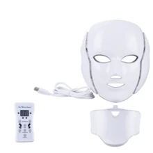 Mascarilla facial LED de 7 colores, mascarilla facial de luz roja, herramientas para el cuidado facial, apta para todo tipo de piel. Herramientas para el cuidado diario de la piel. - Multicolor - Ver 3