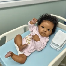 Lifelike Reborn Baby Dolls, 20 Inch Newborn Baby Girl Doll With Realistic Veins, Handmade Vinyl Reborn Doll With Weighted Cloth Body - Multicolor - View 3