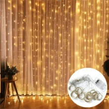 أضواء سلسلة جنية LED تعمل بالبطارية، 8 أوضاع إضاءة، مناسبة لغرفة النوم، الزفاف، الحديقة، غرفة المعيشة، الحفلات، ديكور العطلات - مصباح ستارة صندوق البطارية - مشاهدة 6