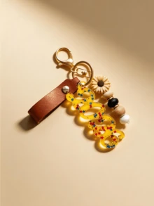 Custom Name Acrylic Keychain Personalized Graduation Souvenir Sunflower Keyring For Bag Backpack - Multicolor - View 10