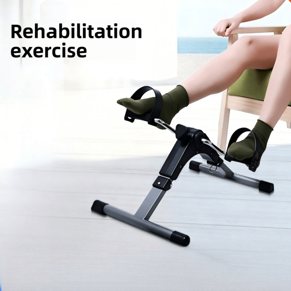 1 pieza Bicicleta de rehabilitación doméstica, se puede usar mientras se está sentado para ejercitar las extremidades inferiores, portátil, con resistencia ajustable, ayuda con la recuperación postoperatoria y el ejercicio ligero diario.