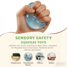 Cool Touch Squishy Maltose Ball Stress Relief Toy For Teens Calming Anxiety Focus Relaxation Soft Sensory Fidget Toy For Emotional Relief And Fun Playtime - 藍色 - 查看 4