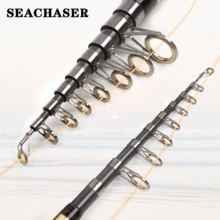 SEACHASER Telescopic Sea Fishing Rod, 3 Meters Long Cast Rod, M Action, High-Density Carbon Fiber Material, Durable, Universal Fishing Rod, Travel Portable - Black - View 5