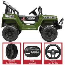 Joykoo Camioneta Montable Electrica para Niños Control Remoto 12v - Verde - Ver 4