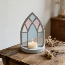 1pc Gothic Cathedral Arch Window Frame: Dark Academia Balcony Decor, Halloween Decoration, Witch Style Display Rack - Multicolor - View 2