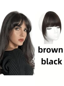 1pc Clip-On Bangs, Natural Invisible Seamless Air Bangs, Suitable For Students And Daily Wear, Random Color (Color May Vary Slightly From Image), Hair Accessory, Valentine's Day Hair Accessory Gift - Multicolor - View 14