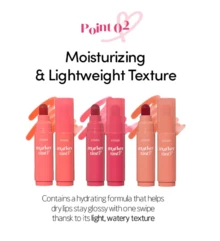 ETUDE Dear Darling Marker Tint Mocha Brown 3.5g - Gradient Lip Tint, Soft Blurring Lip Color, Lightweight Buildable Lip Makeup, Korean Daily Lip Tint, Natural Looking Lip Stain - 12 Nâu Mocha - Xem 5