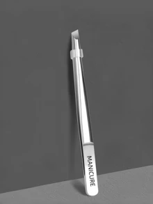 1pc High Quality Stainless Steel Eyebrow Tweezer, Ingrown Hair Remover Tweezers, Precision Slanted Tip Eyebrow Tweezer, Facial Care Tool Epilator Hair Removal Shaver For Women Body Hair Removal - View 2