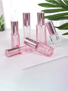 1 chai nước hoa thủy tinh màu hồng 10ml/5ml có thể tái sử dụng, chai mẫu mini di động - A - Xem 3