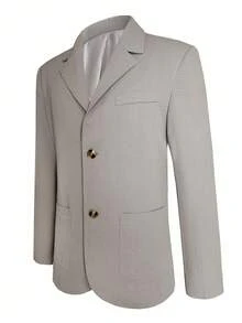 Áo blazer nam dài tay chất liệu vải dệt họa tiết, nhẹ, thích hợp cho các hoạt động thường ngày, đi làm và mặc mùa hè. - Màu Khaki - Xem 6