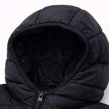 Premium Waterproof Children's Puffer Jacket - Black - View 7