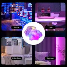DIY LED Cloud Lamp, Colorful Lightning Cloud 3D Night Light, Atmosphere Decorative Lamp, Suitable For Home Decor, Entertainment Room, Wall Decoration - 彩色 - 查看 8
