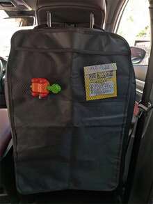 1pc Car Seat Back Kick Mat Anti-Dirt Storage Hanging Bag - A - View 9