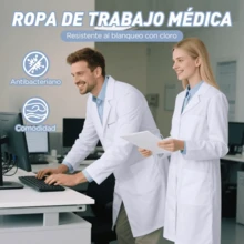 Batas De Laboratorio Escolares Uniforme De Enfermera Médico - Blanco - Ver 2