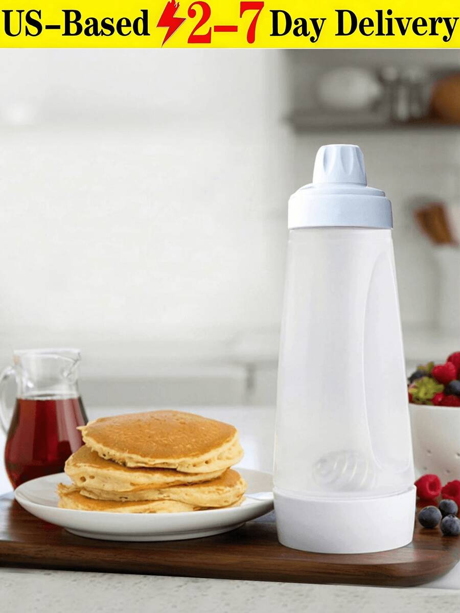 (2-7 Daysmust Arrive)1PC Pancake Batter Dispenser With Whisk Ball & Stand Base - Easy To Use, Time-Saving, Durable, Large Capacity, Easy To Clean, Detachable Base, Versatile For Pancakes, Crepes, Waffles, Muffins, Qatayef, Cupcakes & More, Effortless Batter Distribution For Perfectly Shaped Treats, Suitable For Home Kitchen, Breakfast Prep, Baking Parties, Family Brunch & Holiday Gatherings, Sturdy Construction Ensures Long-Lasting Performance, Storage With Detachable Components, Ideal For Baking Enthusiasts, Home Cooks, Breakfast Lovers, Busy Parents & Party Planners, Perfect Gift For Housewarming, Mother's Day, Birthday & Baking Lovers, Streamlines Baking Process & Reduces Kitchen Mess, Compatible With Various Batter Types, Compact Design Fits Any Kitchen Countertop, Must-Have Baking Accessory For Effortless & Fun Cooking Experience,Baking Supplies,Kitchen Items,Kitchen Gadgets(White)