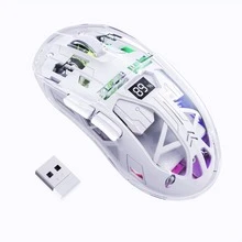 ATTACK SHARK A2 Transparent RGB Wireless Mouse With Battery Level Display 16 Million RGB Lighting, 5 Levels Adjustable DPI, PixArt PAW3212 Sensor, 5 Million Clicks - View 12