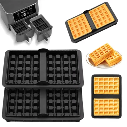 Reusable Non-Stick Silicone Waffle Baking Mold For Air Fryer, Heat-Resistant Flexible Liner, Easy Release & Clean, Fits AF400EU AF300EU AF451EU SL400EU AF500DE, Essential Accessory For Healthy Home Cooking