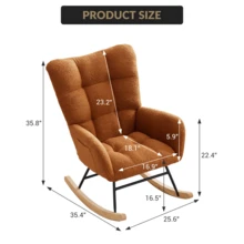 Baby Gliders, Ottomans & Rocking Chairs - Brown - View 2