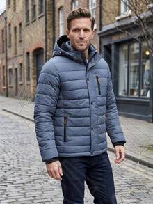 Men's Thermal Nylon Lined Bobojaco Jacket With Removable Hood - 灰色 - 查看 4