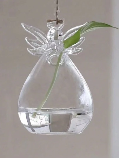 Bình hoa thủy tinh sáng tạo, kiểu dáng tối giản trong suốt, bình treo trồng cây thủy canh, vật trang trí.