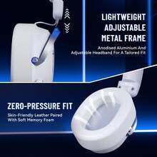 ATTACK SHARK L30PRO 无线游戏耳机，7.1环绕立体声，50mm驱动单元，20ms低延迟，可拆卸降噪麦克风，铝合金框架，四模连接 - 查看 10