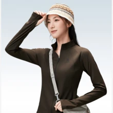 CAMEL CROWN Ropa de protección solar de seda de hielo para mujer, chaqueta corta ligera y transpirable, cortavientos ajustado para exteriores para primavera y verano - Aguacate verde - Ver 4