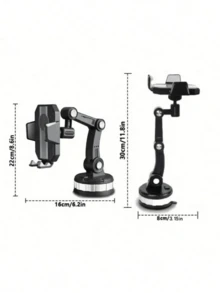 360度旋转手机支架 - 采用ABS材质，配有可调节臂和夹式仪表盘支架，适用于轿车、卡车和工程车辆。 - A - 查看 7